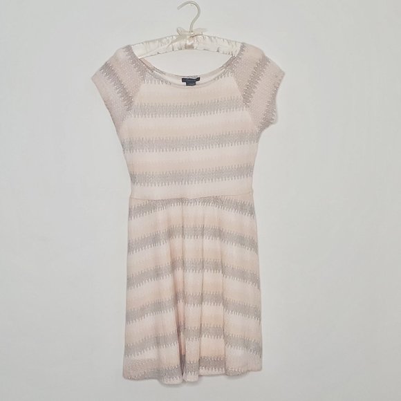 Timing Dresses Timing Stripes Dress In Baby Pink Grey White Poshmark